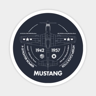 Vintage P51 Mustang USAAF WW2 Fighter Plane Magnet